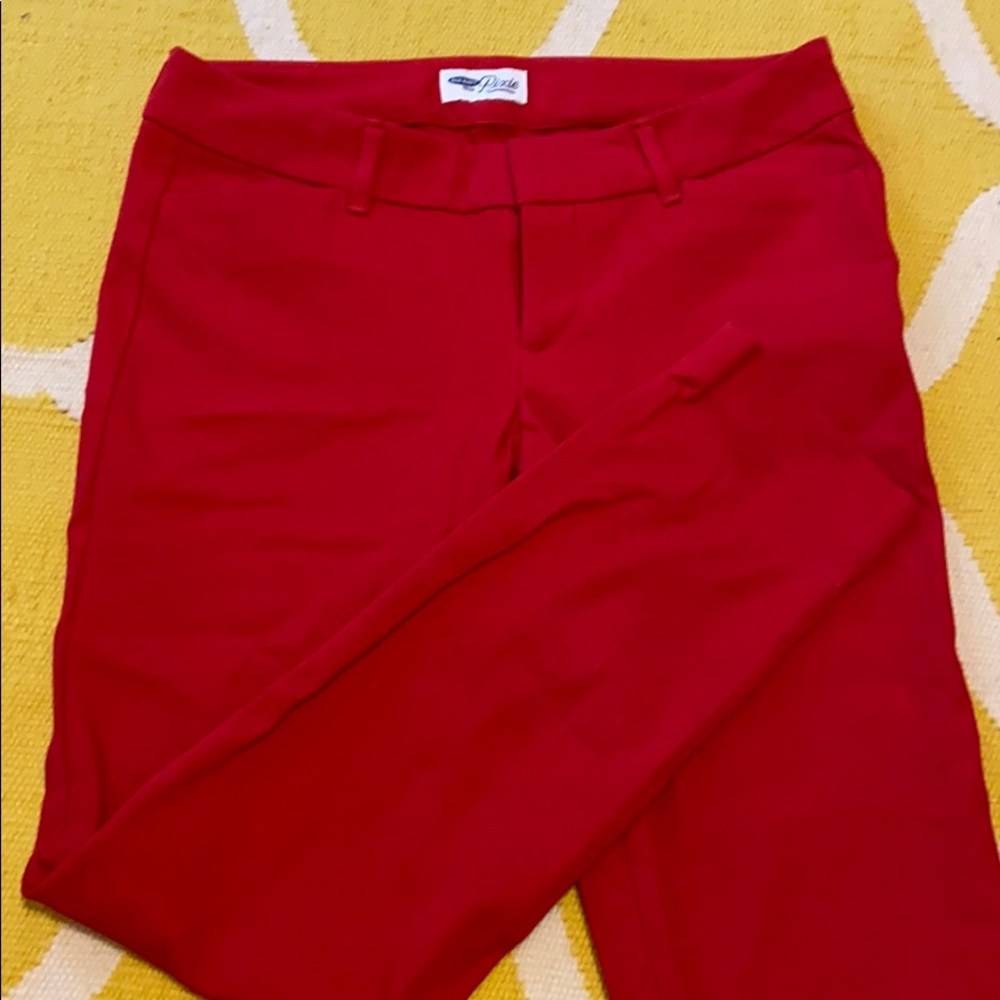 Skinny, stretch, red, old navy Pixie pants